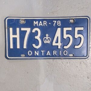 Vintage Ontario License Plate